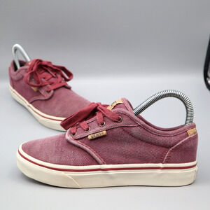 VANS Atwood Deluxe Youth Size 3.5 Sneakers Red Skate Shoes